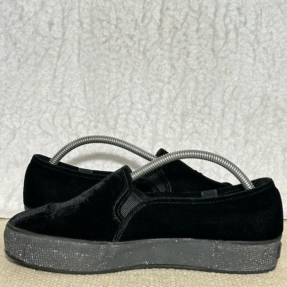 Keds Womens Black Velvet Crystal SlipOn Casual Fashion Sneakers Shoes SZ 7.5 - Picture 7 of 11